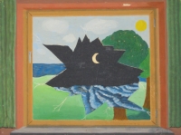 blick aus dem zerbrochenen fenster